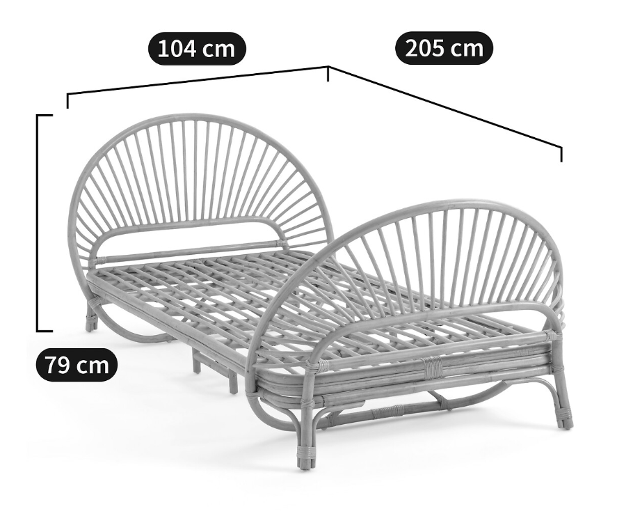 Single Rattan Bed / La Redoute Sielo RRP £649