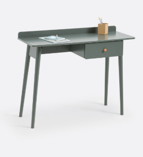 Khaki Green Desk with Drawer / La Redoute Miendo