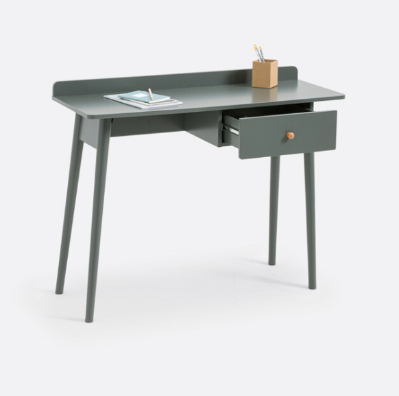Khaki Green Desk with Drawer / La Redoute Miendo