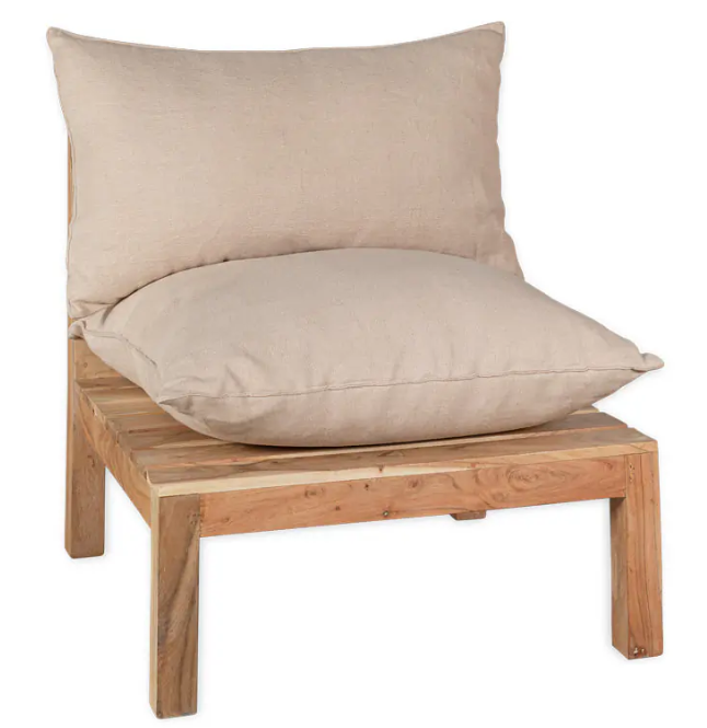 Outdoor garden modular sofa chairs solid wood and cushions / Nkuku Anbarasi RRP £1790