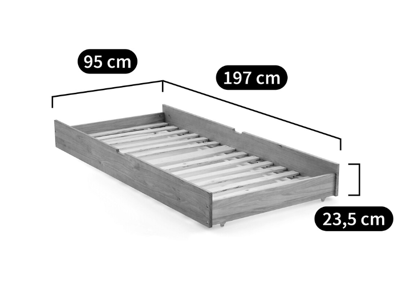 Bed Drawer for Cabin Bed / Single Drawer pull-out bed on castors / La Redoute Spidou