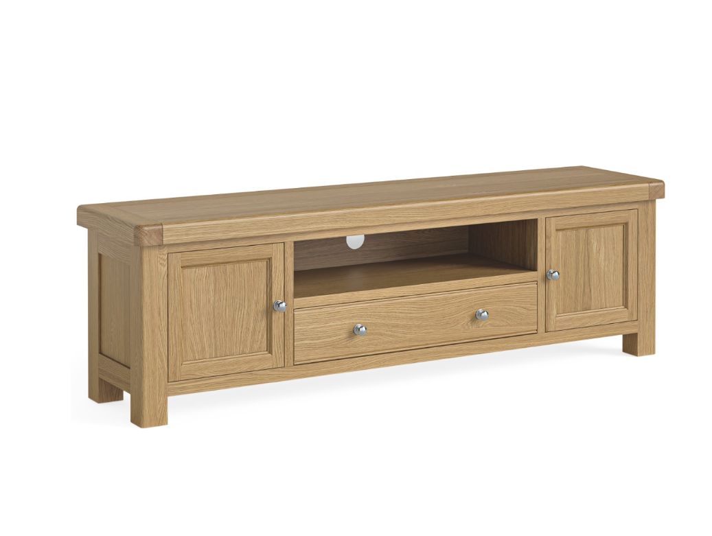 Large Tv Stand / Oak 190cm Storage TV Unit (Copy)