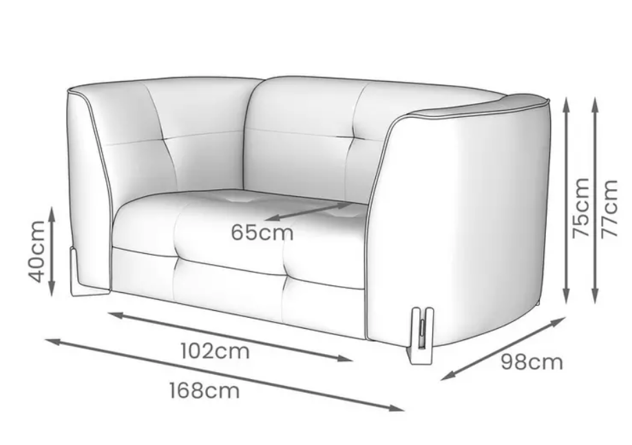 Brown Mocha Cuddler Small Sofa / DFS Ted Baker Grove