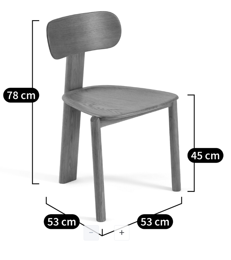 Solid Oak Accent Chair / By E. Gallina