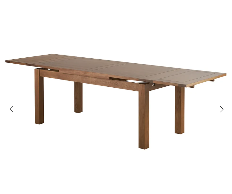 Rustic Solid Oak Extending Dining Table / 8-10 seater