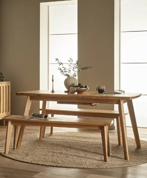 Solid Oak Extending Dining Table - Oaklee 6-8 seater