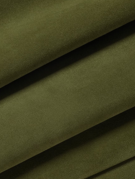 3 Seater Olive Green Velvet Sofa / Easy Clean