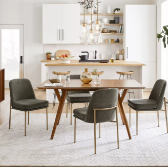 Mid-Century Extendable Dining Table Dark Wood 2-4 seater / West Elm