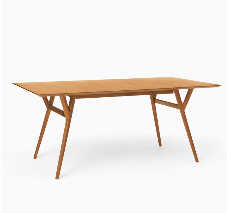 Mid-Century Extendable Dining Table Dark Wood 2-4 seater / West Elm