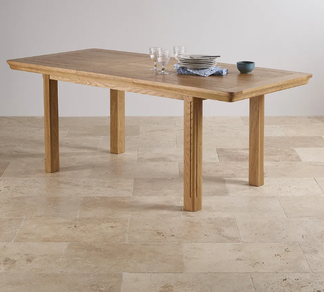 Extending Dining Table / Solid Oak 6-8 seater / OAK FURNITURELAND Canterbury (Copy)