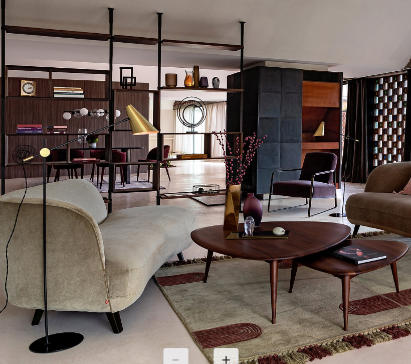 Small Solid Walnut Coffee Table / aircraft wing shape / Triangle