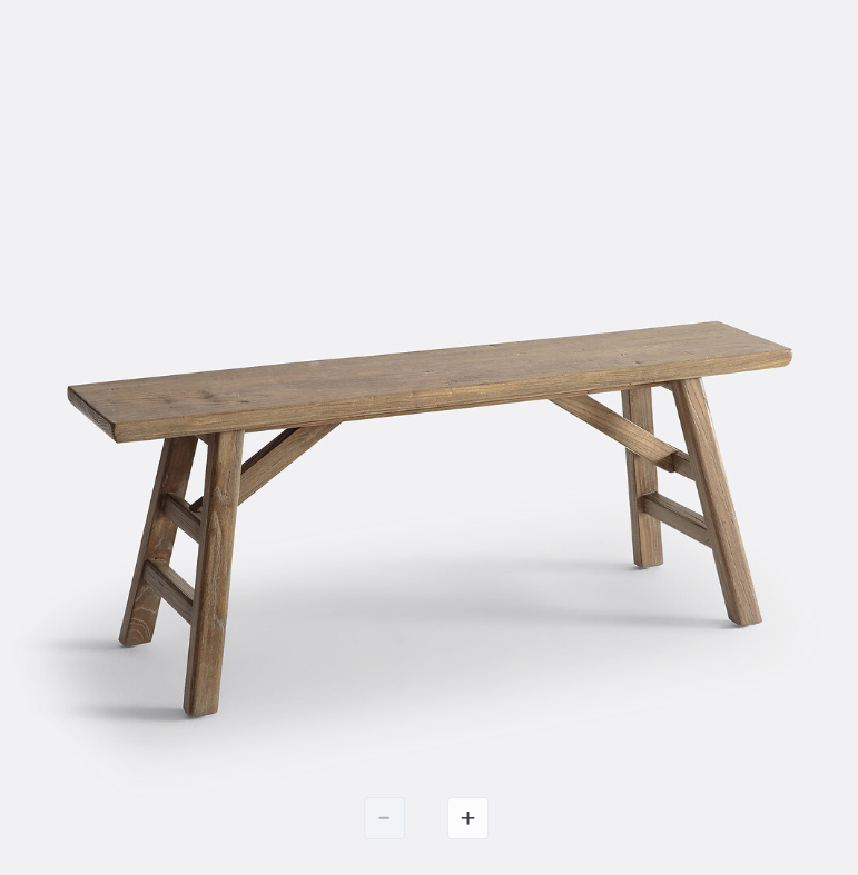 Solid wood End of Bed Bench / Hallway Bench / Dining Bench