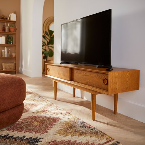 Vintage style sliding door tv stand / La Redoute RRP £450