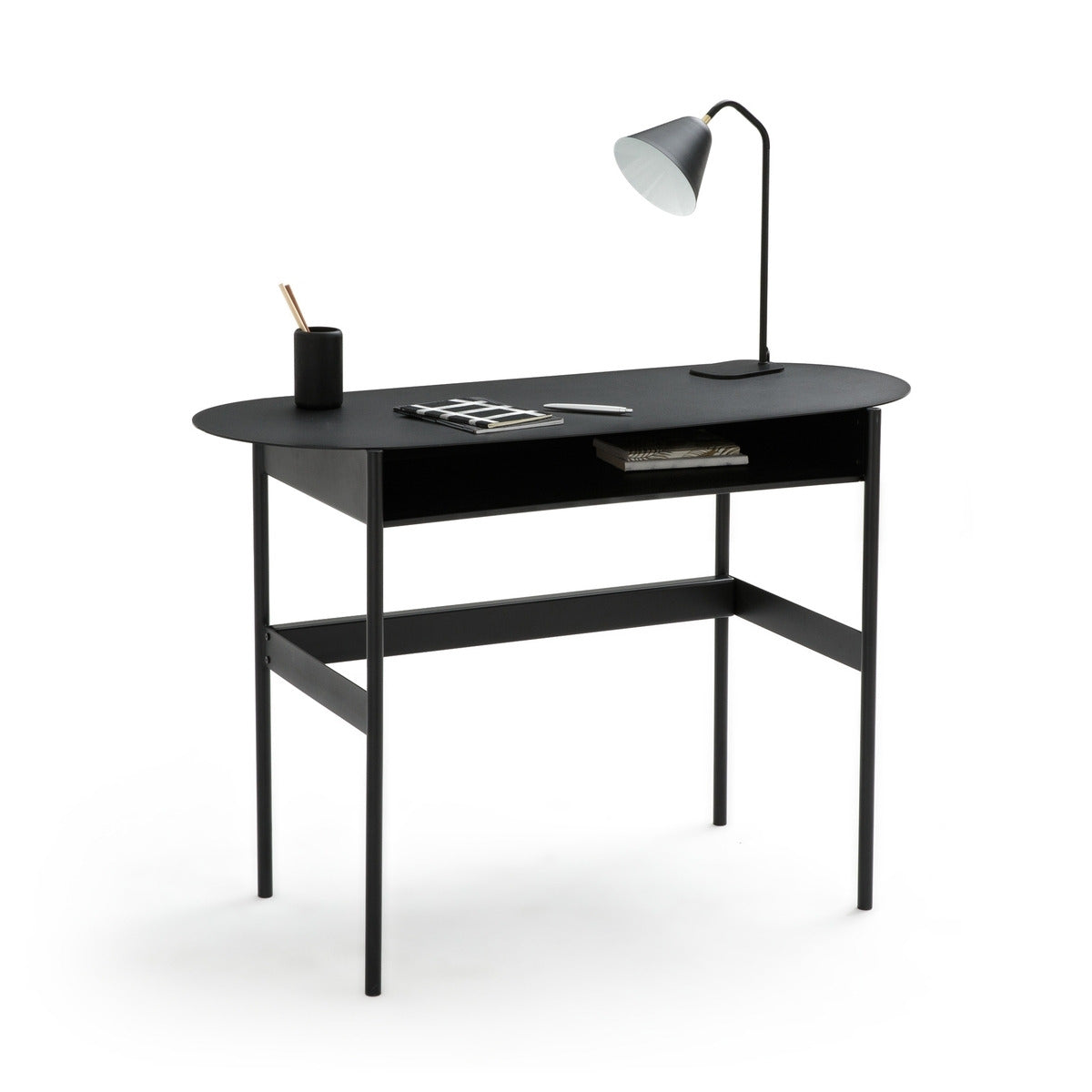 Metal Console Table Desk with storage / La Redoute Oblone