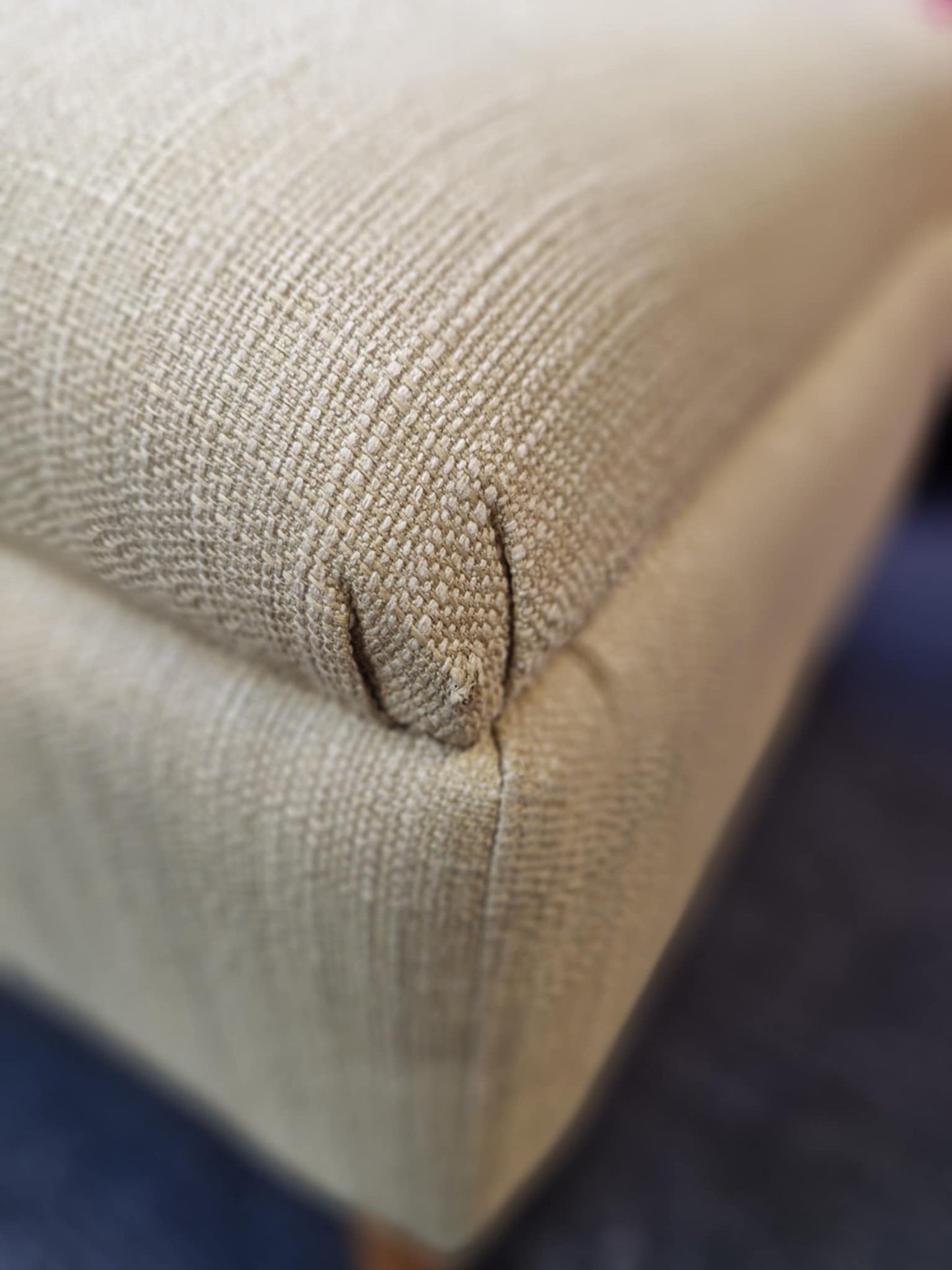 Storage Footstool | Lime Green Fabric / Oak Furnitureland Evie