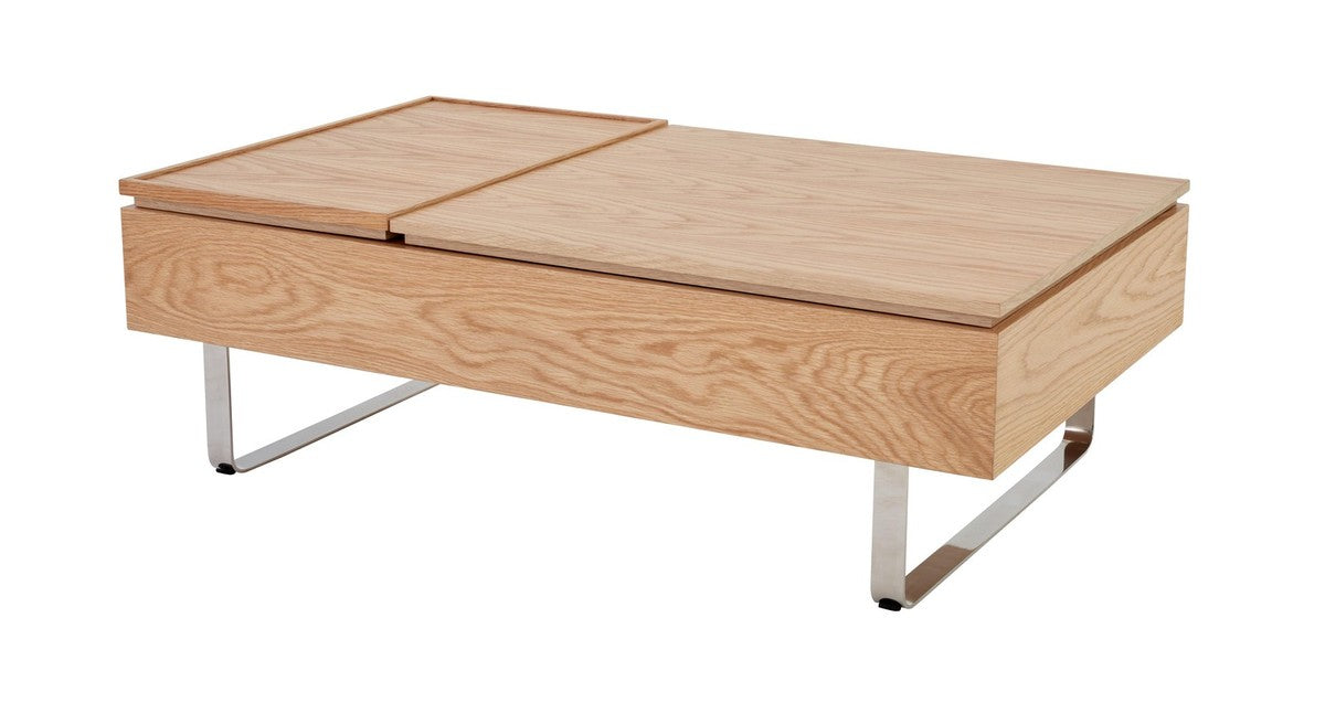 Large Oak Storage Coffee Table / Lift Up Tray top Storage