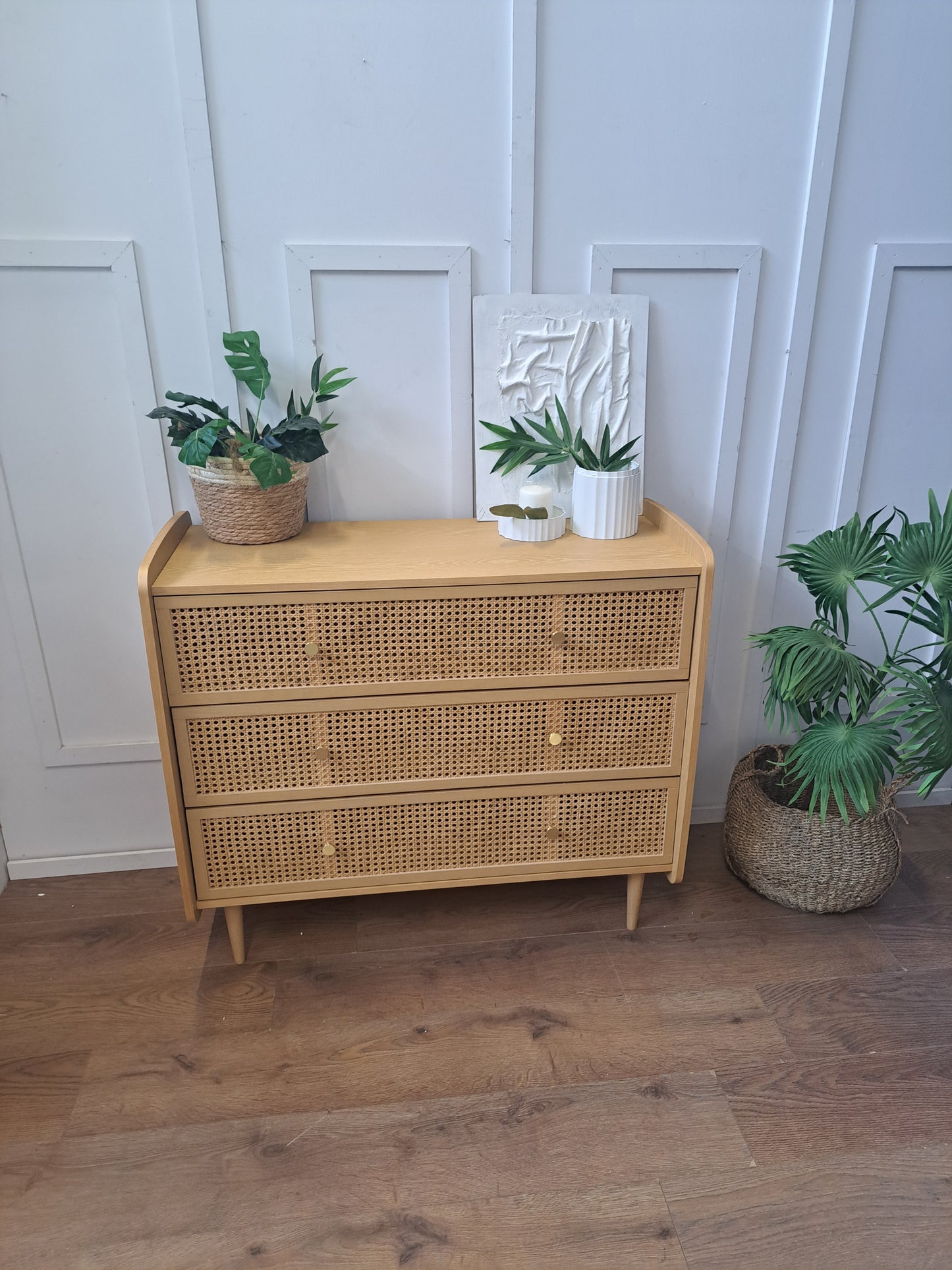 Oak and Rattan Chest of Drawers  |  Dresser  |  La Redoute Tempa