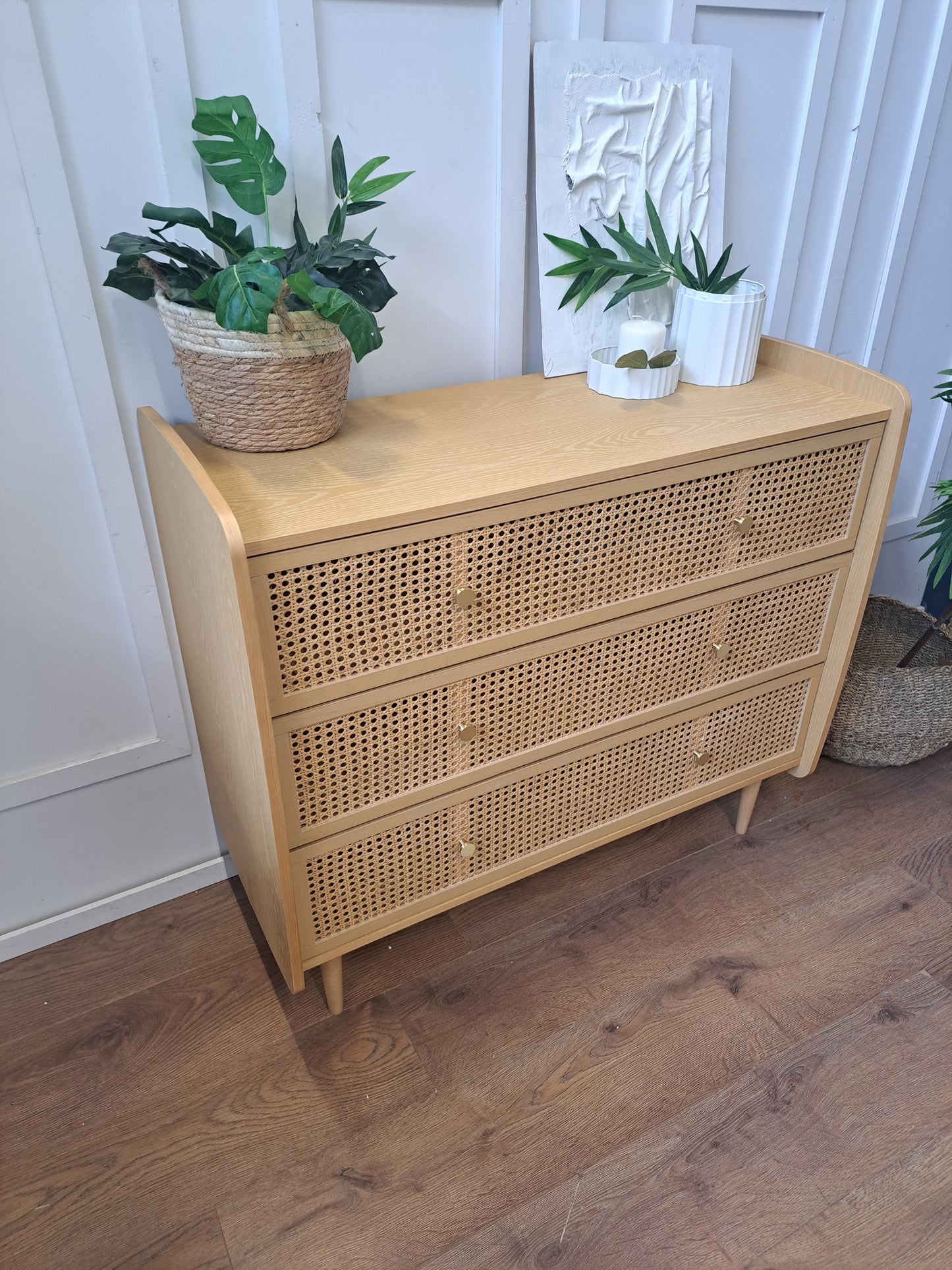 Oak and Rattan Chest of Drawers  |  Dresser  |  La Redoute Tempa