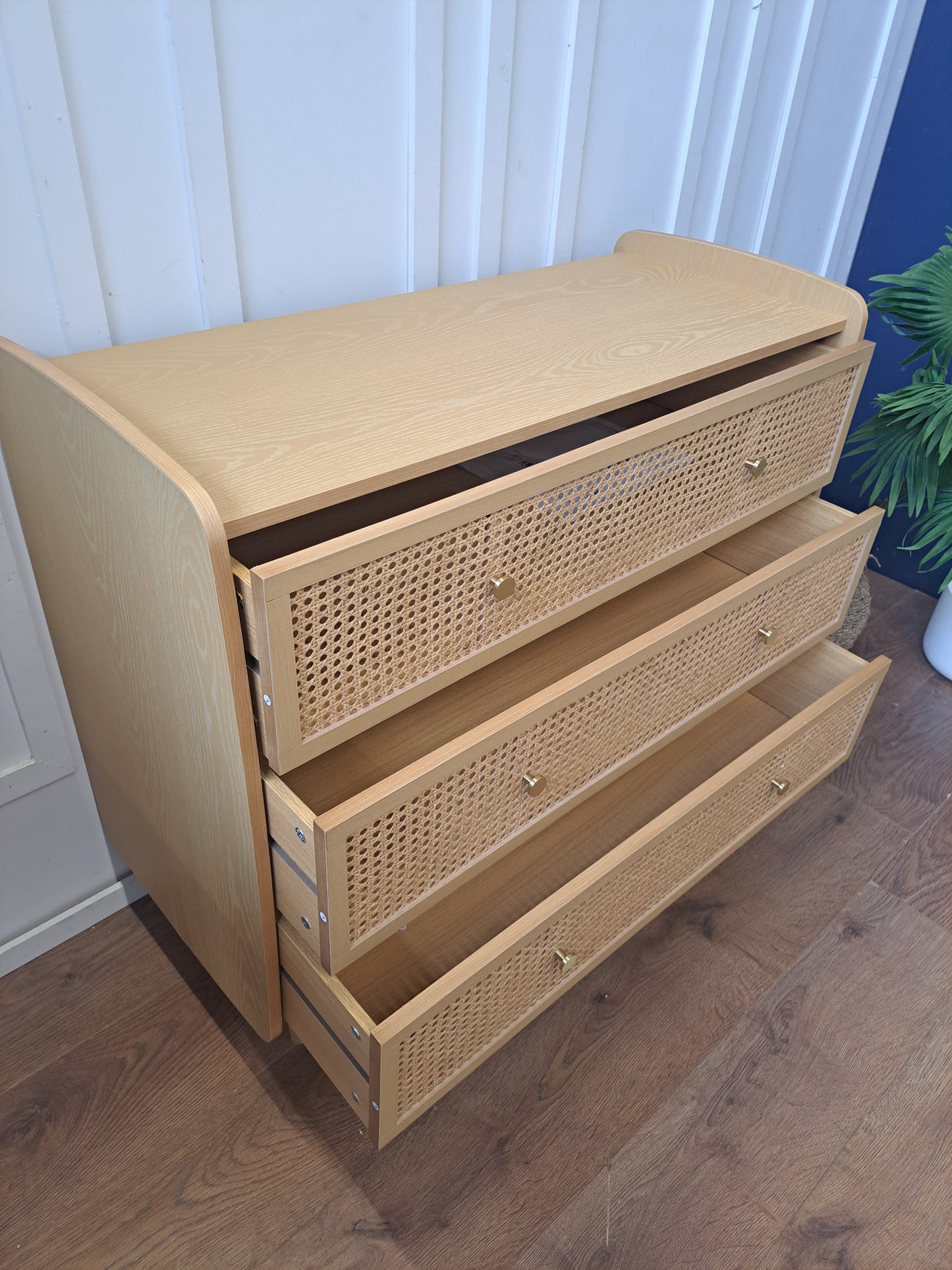 Oak and Rattan Chest of Drawers  |  Dresser  |  La Redoute Tempa