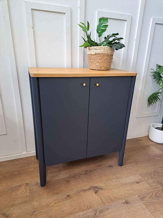 Small Sideboard Oak and Blue Ink  ¦ Fern