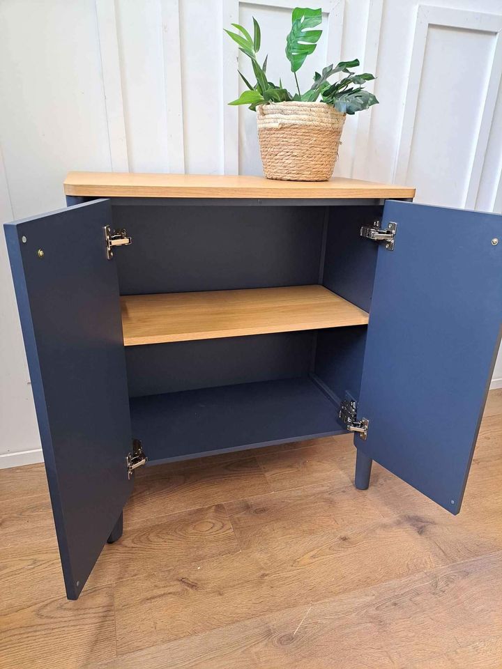 Small Sideboard Oak and Blue Ink ¦ John Lewis Fern
