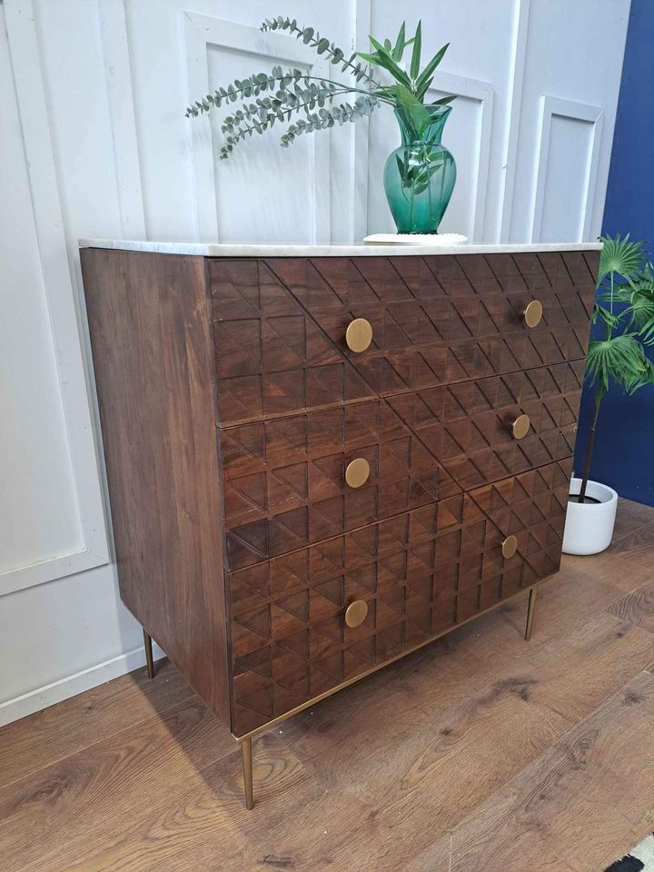 Marble and Solid Wood Chest of Drawers  ¦  Trinity