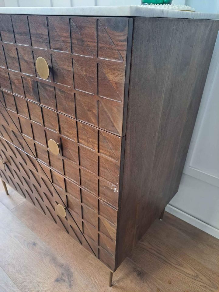 Marble and Solid Wood Chest of Drawers  ¦  Trinity