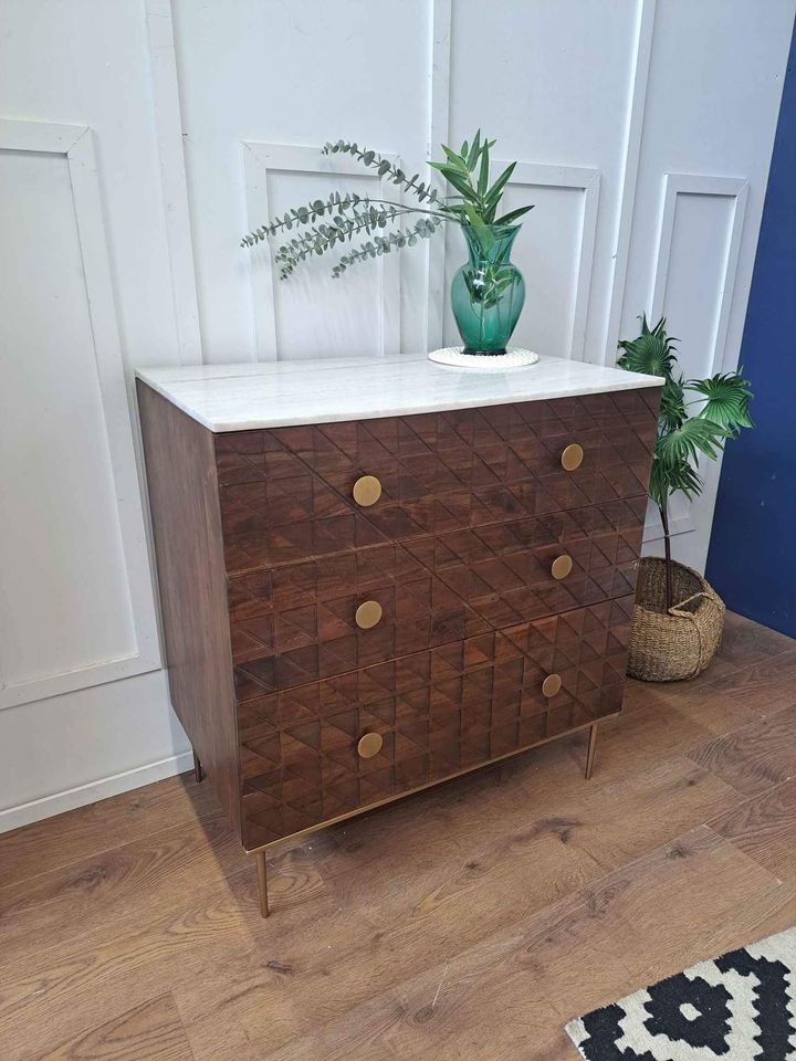 Marble and Solid Wood Chest of Drawers  ¦  Trinity