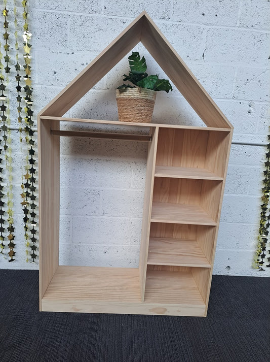 Kids House Shape Wardrobe ¦  Nursery Kids Room Furniture