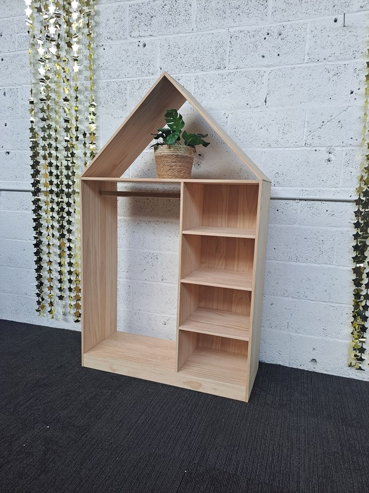 Kids House Shape Wardrobe ¦  Nursery Kids Room Furniture