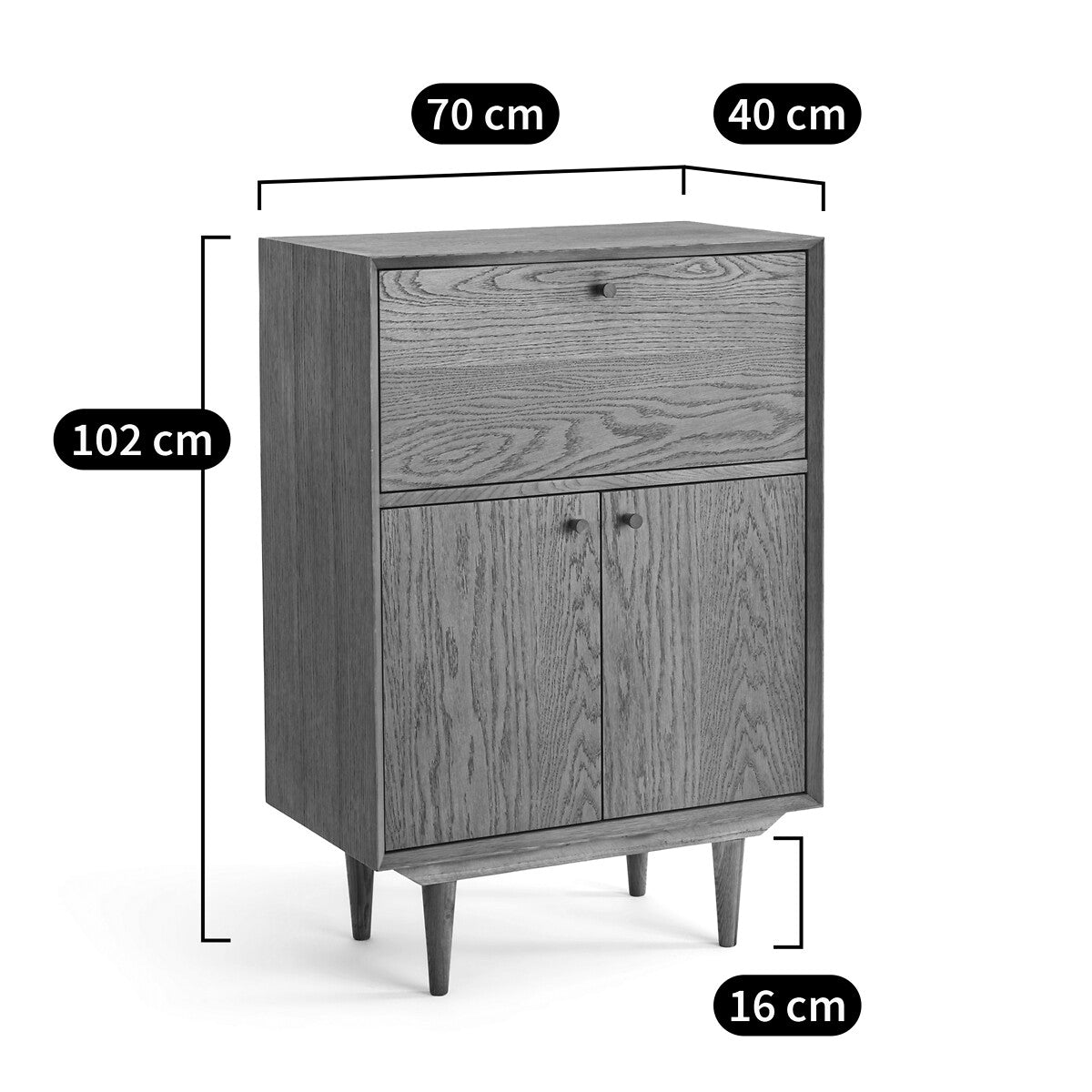 Vintage Style Drink Bar Cabinet / Quilda