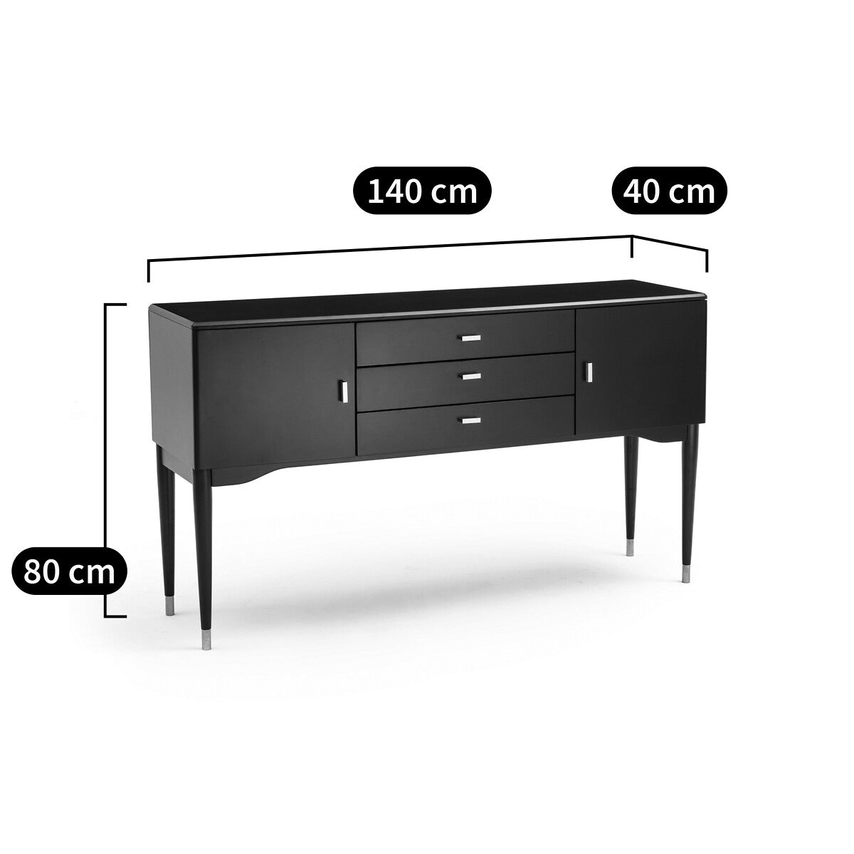 Black and Gold High Sideboard / La Redoute Novani