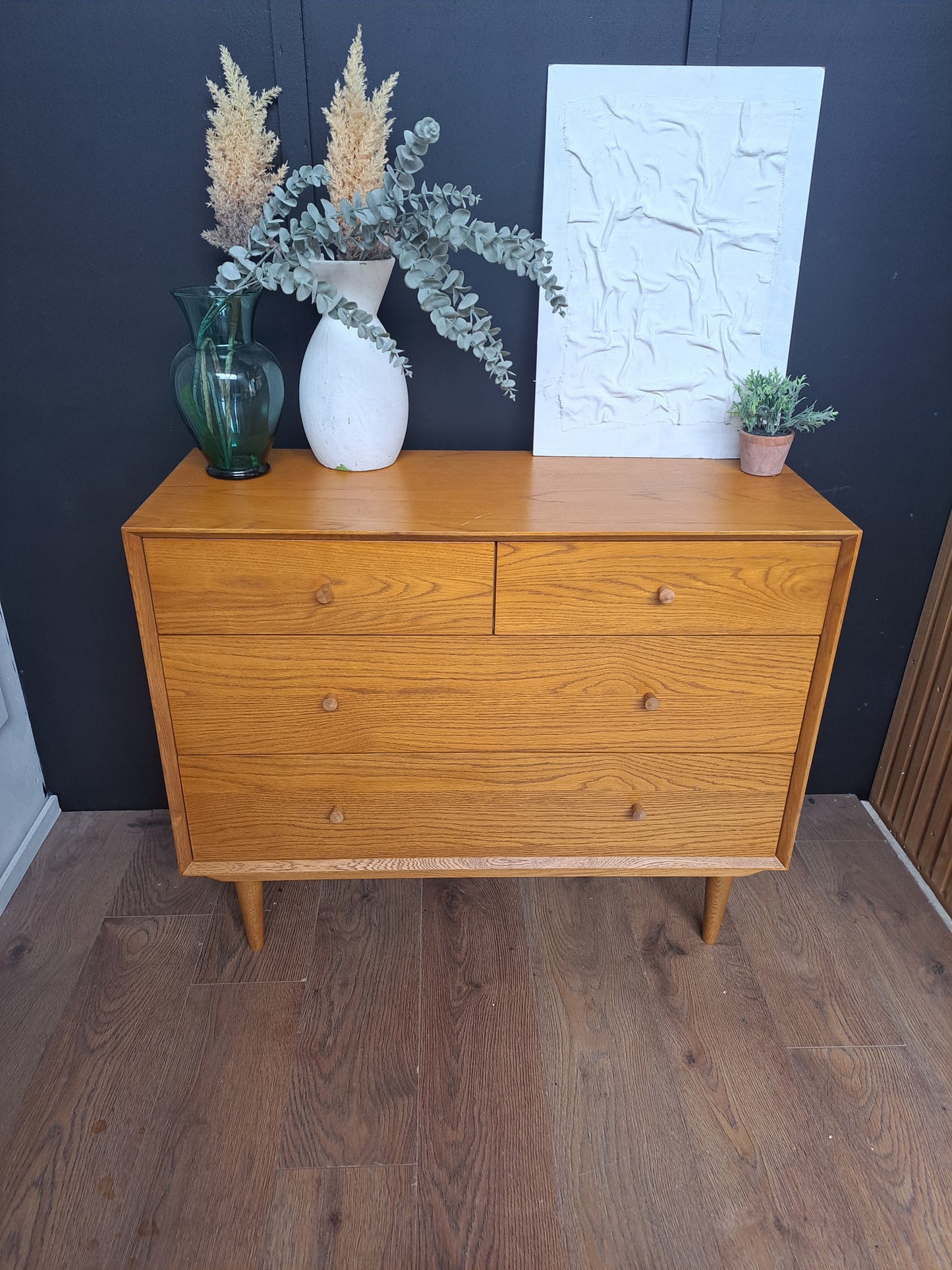 Oak Chest of 4 Drawers  |  La Redoute Quilda