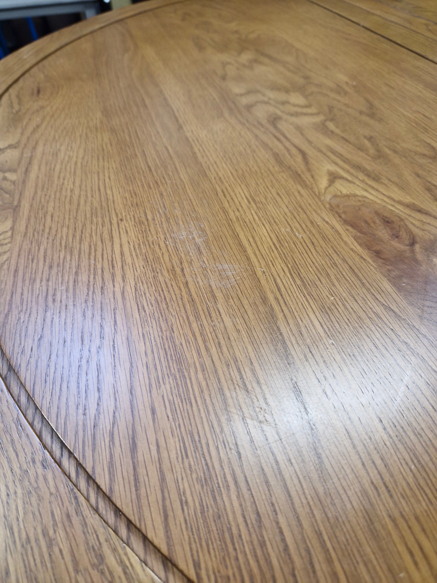 Extending Round Dining Table - Rustic Solid Oak  / Oak Furnitureland KNIGHTSBRIDGE