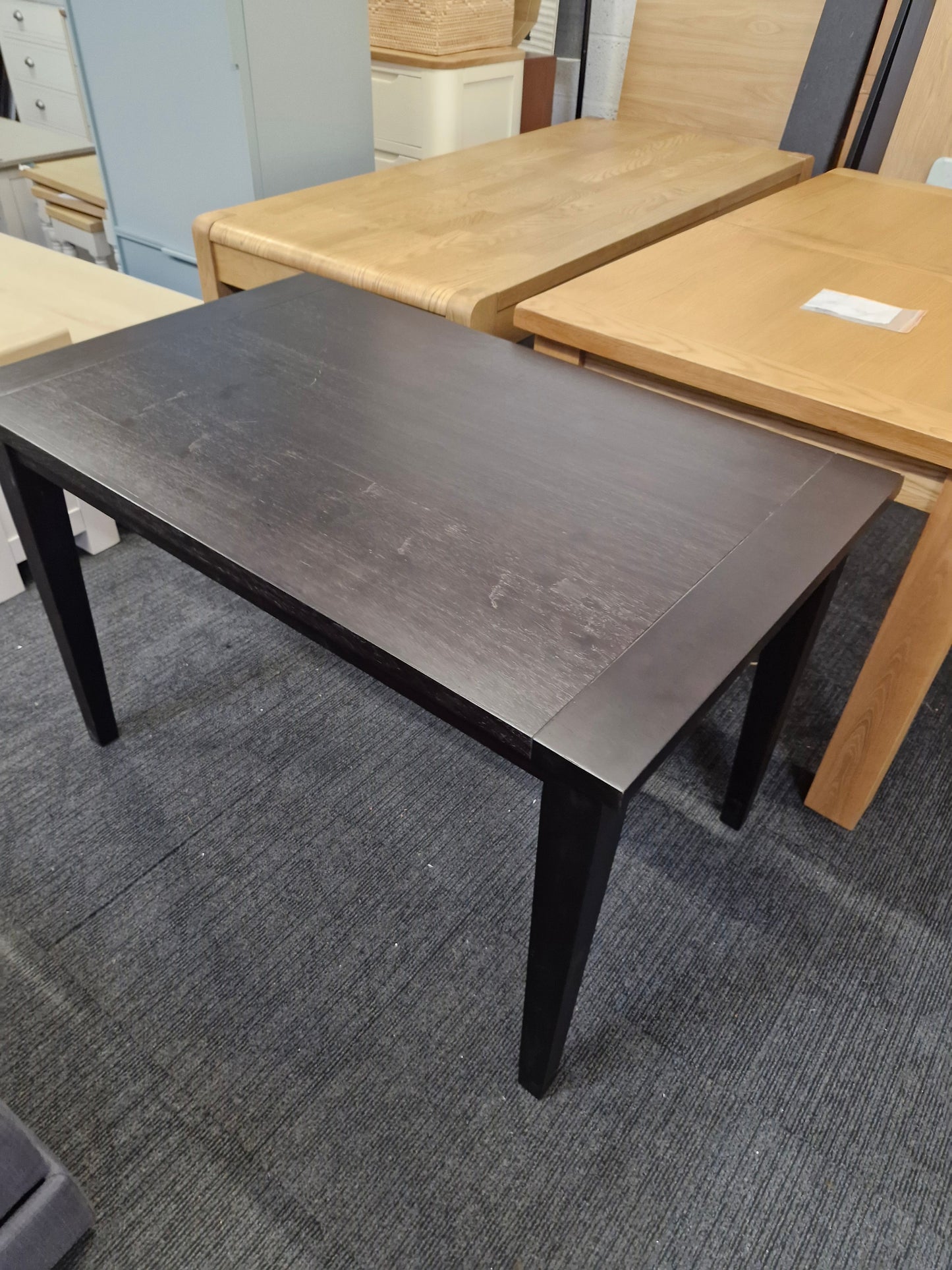 Small Black Solid Wood Dining table