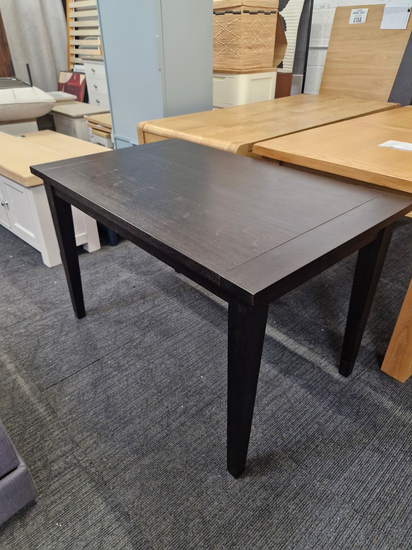 Small Black Solid Wood Dining table