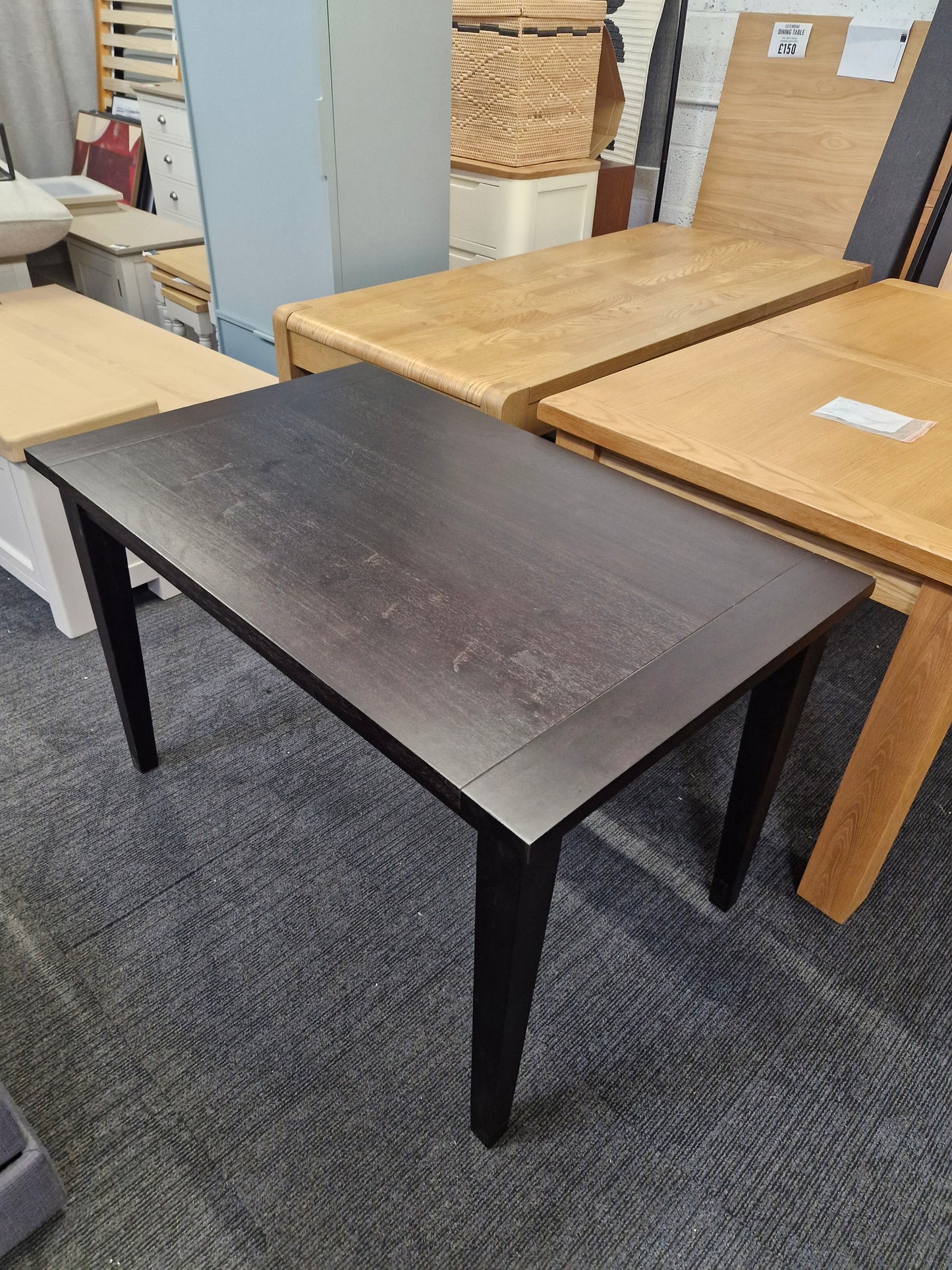 Small Black Solid Wood Dining table