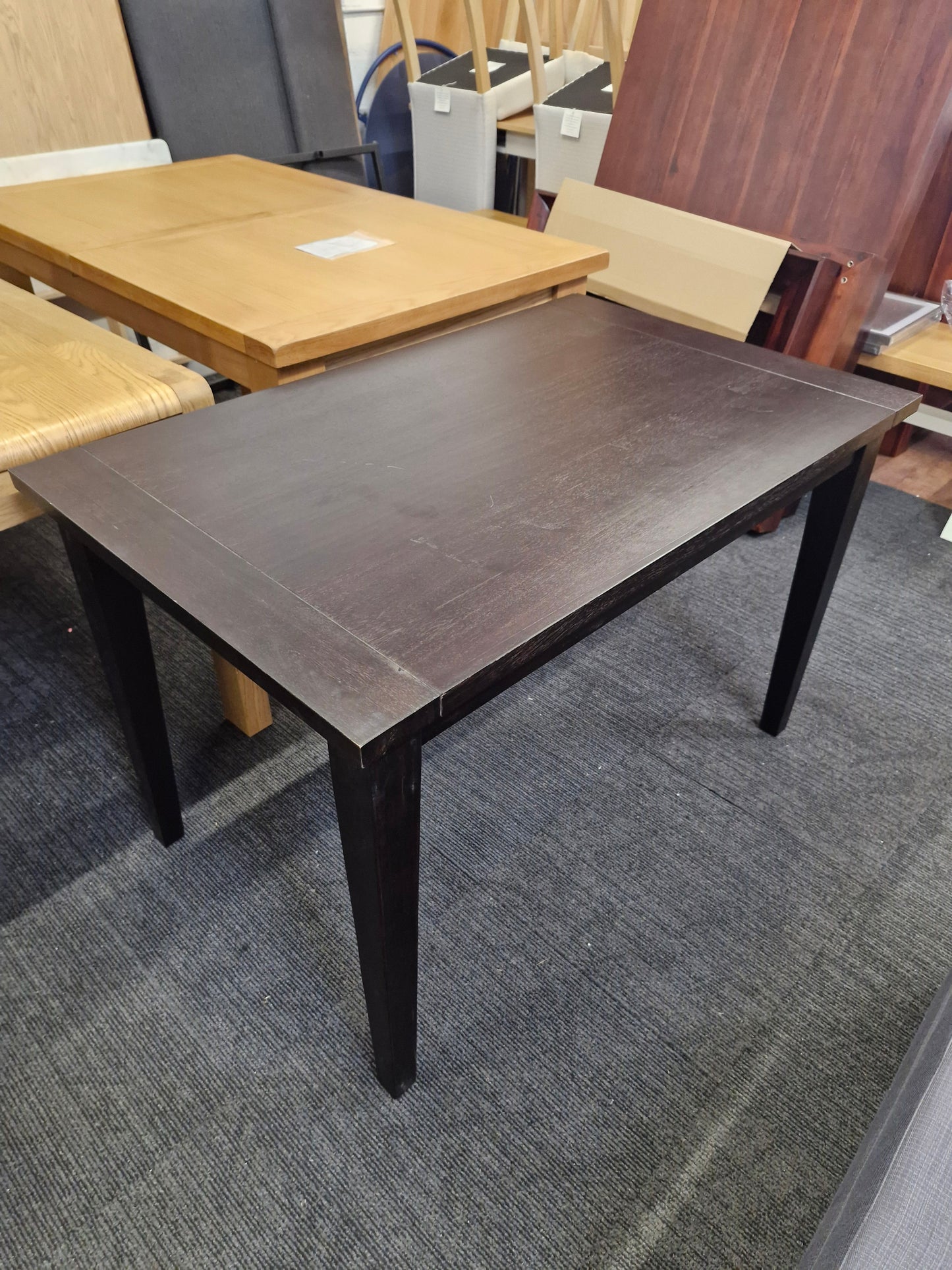 Small Black Solid Wood Dining table