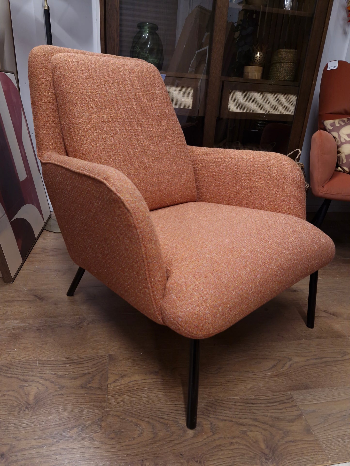 Large armchair / Orange Upholstery