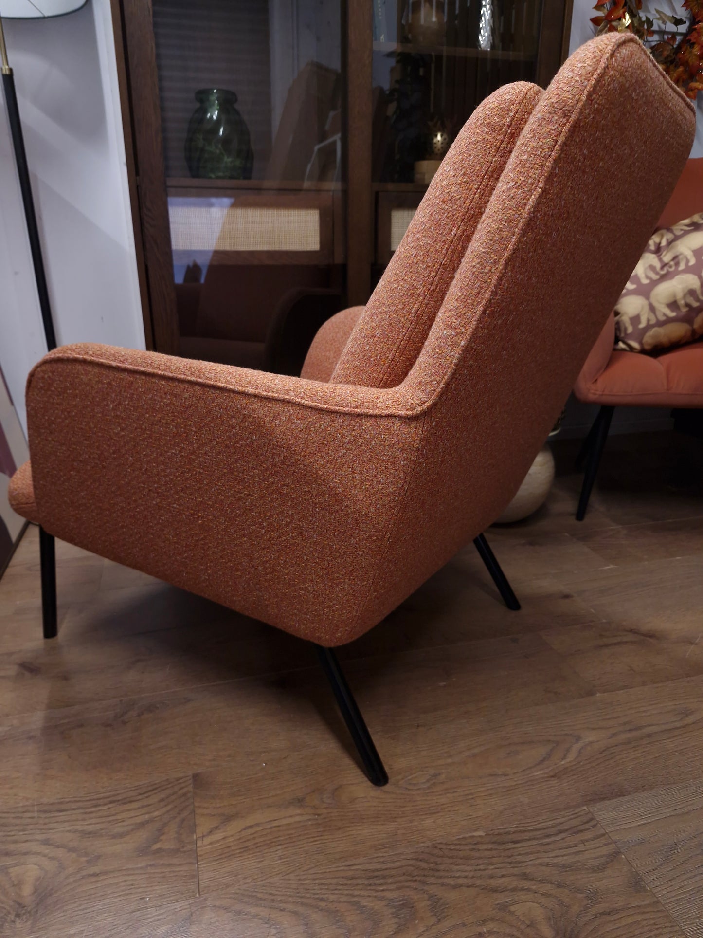 Large armchair / Orange Upholstery