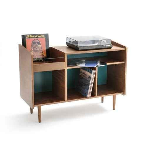 Vintage Style Vinyl Record Storage Cabinet  ¦  Sideboard