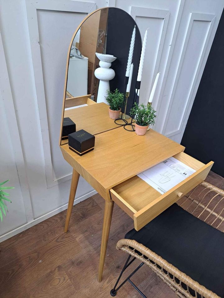 Oak Vintage Style Dressing Table / La Redoute Clairoy RRP £260