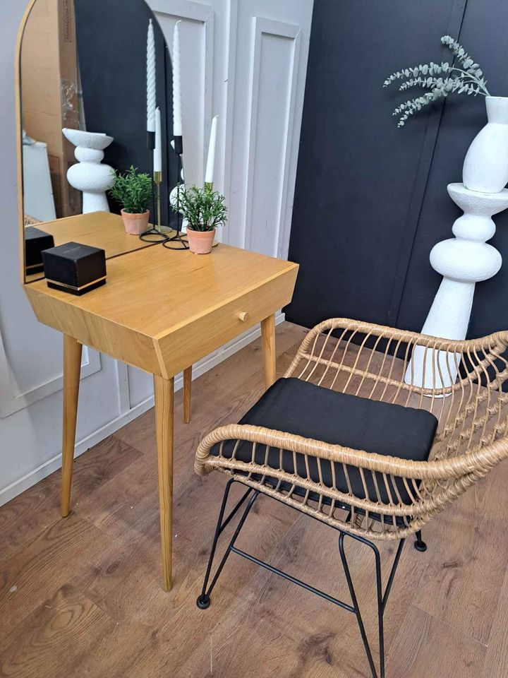 Oak Vintage Style Dressing Table / La Redoute Clairoy RRP £260