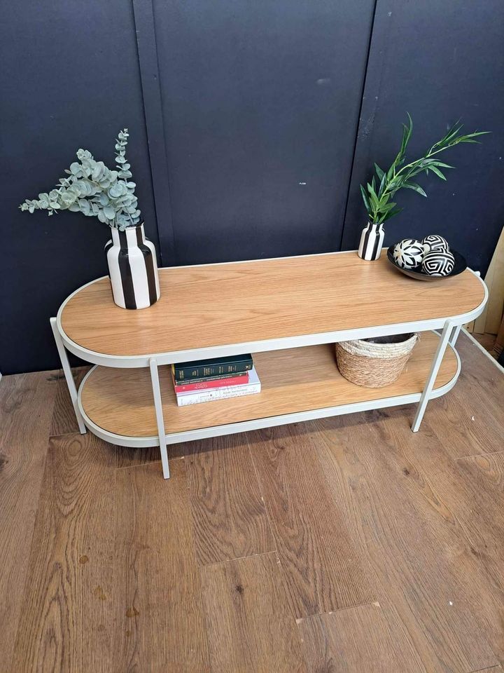 Oval Tv Stand Wood and Almond  ¦  John Lewis
