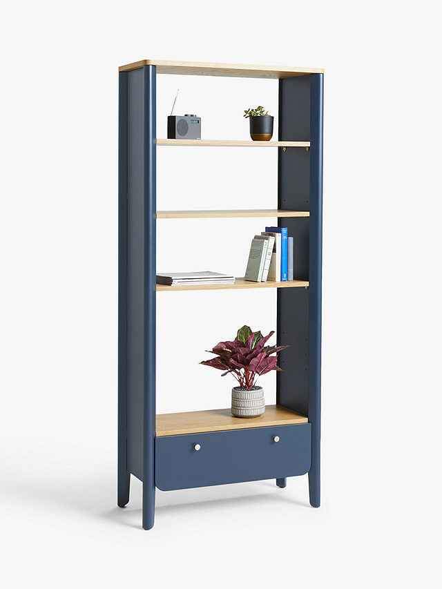 Bookcase Display Shelving Unit Ink Blue and Oak  ¦  John Lewis Fern