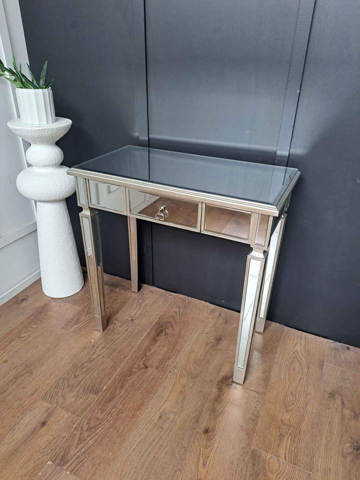 Silver Mirrored Console Table / Dressing Table