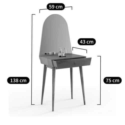 Oak Vintage Style Dressing Table / La Redoute Clairoy RRP £260