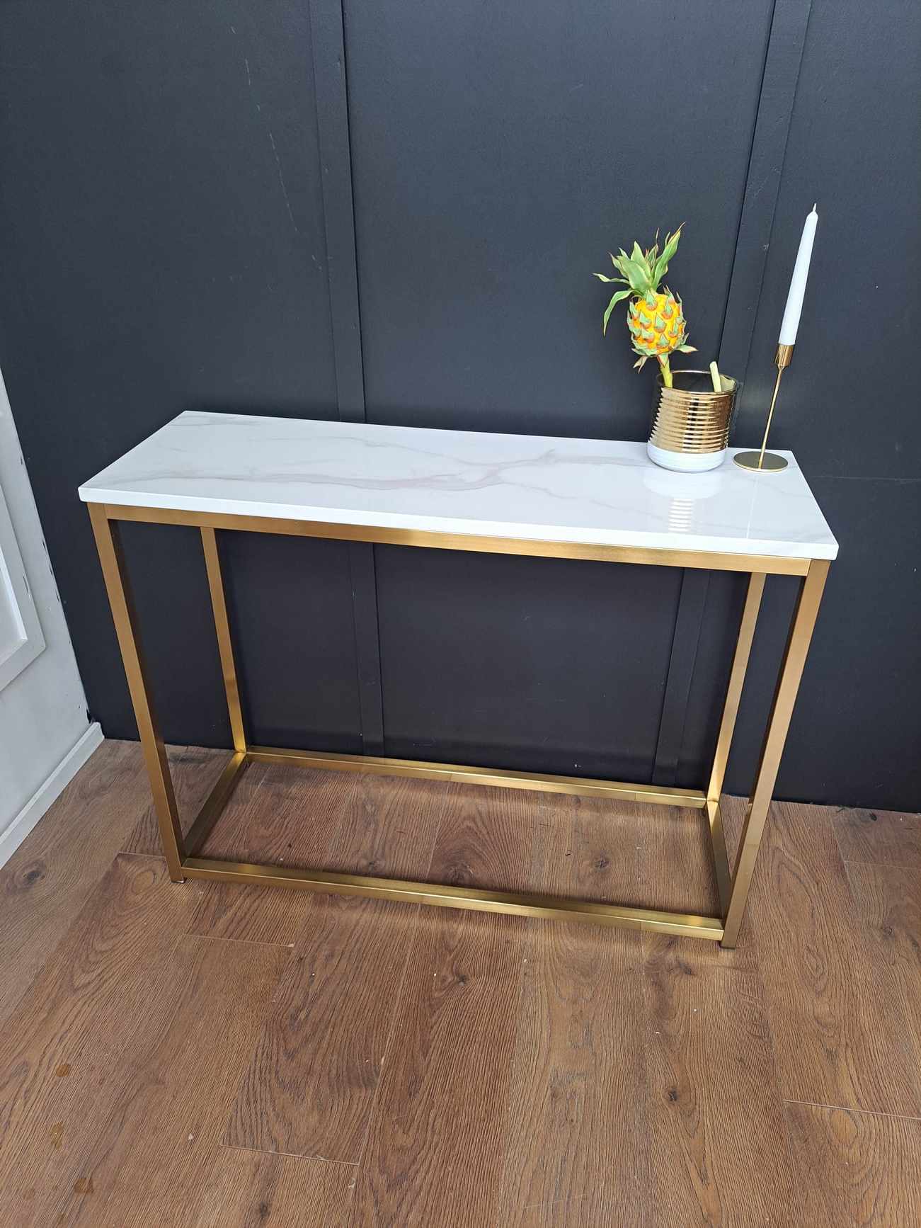 Console Table Marble effect and Gold