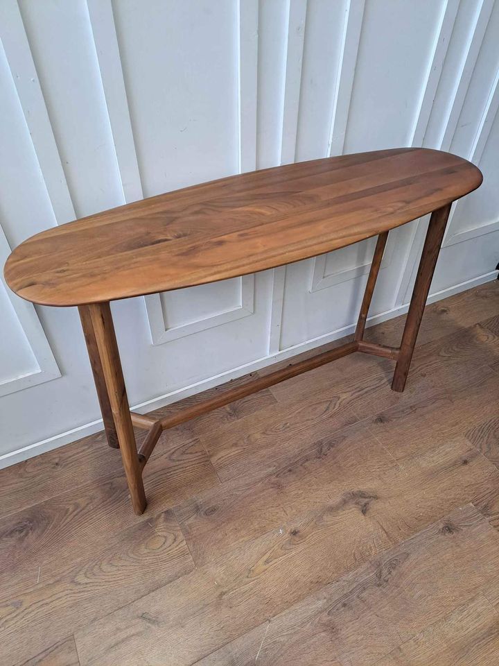 Console Table Solid Walnut Wood