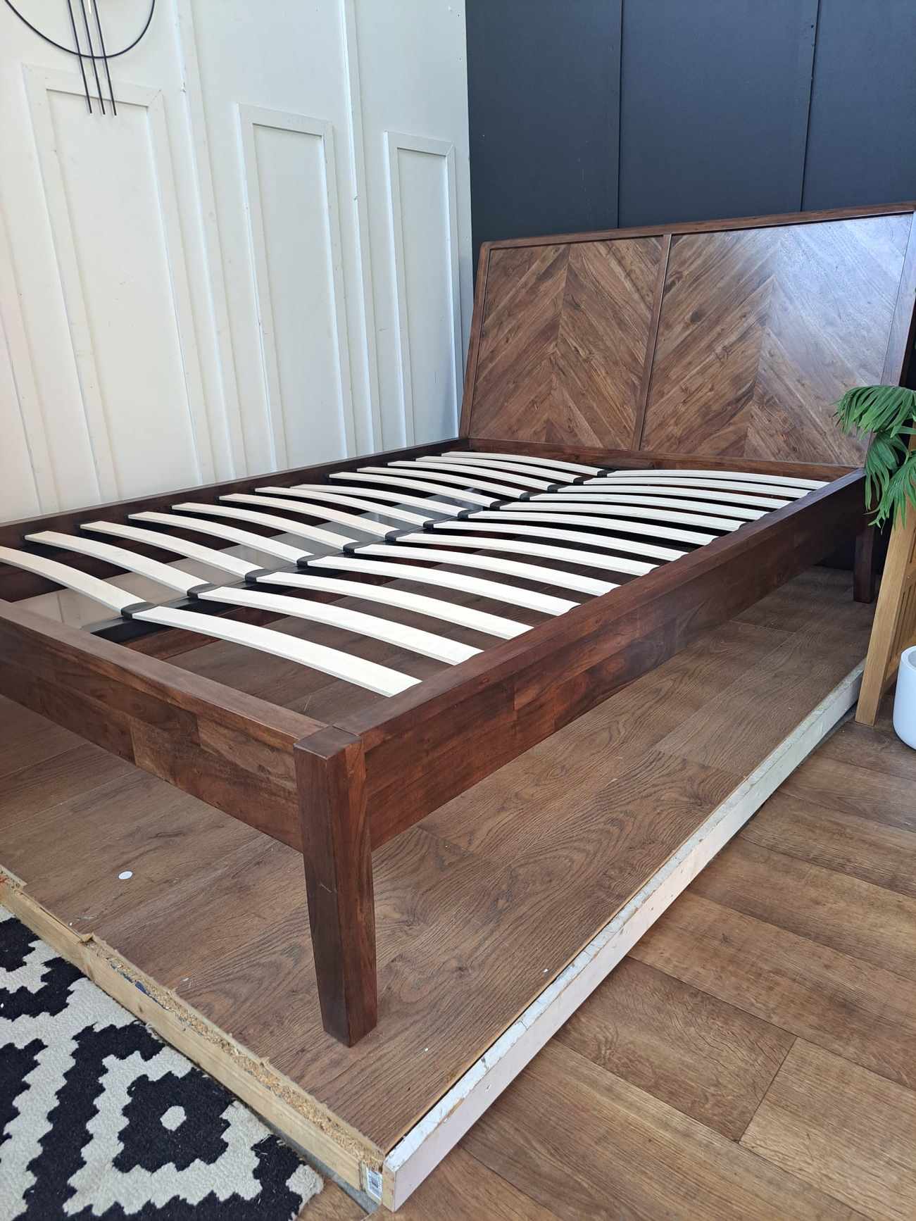 Double Parquet Bed Frame- Acacia Wood
